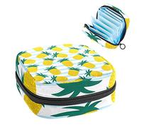 Summer_Pineapple_Vector_Background - Bolsa de almacenamiento para servilletas sanitarias, Varios colores, 4.7x6.6x6.6 in/12x17x17 cm