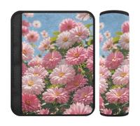 Summer Pink Daisies - 2 almohadillas de asiento de coche para correas, conducción más cómoda, funda para cinturón de seguridad para mochila