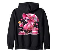 Summer Pink Flamingo Beach Drink Sand Cruise Vacaciones Mujeres Sudadera con Capucha