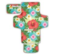 Summer Plumeria Hibiscus Flower - Cambiador de pañales reutilizable con bolsillo de pañuelos, cambiador de pañales portátil con almohada incorporada cambiadores de pa?ales para bebés