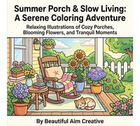 Summer Porch & Slow Living: A Serene Coloring Adventure: Relaxing Illustrations of Cozy Porches, Blooming Flowers, and Tranquil Moments