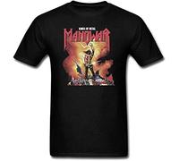 Summer Print Manowar T Tshirts Camisetas y Tops Hip Hop Casual Short Sleeve T Tshirts Camisetas y Tops O Neck Punk Tshirts Camisetas y topss Men Tees Black(Large)