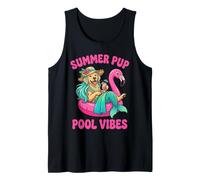 Summer Pup Pool Vibes Retriever Mermaid Camiseta sin Mangas
