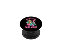 Summer Pup Pool Vibes Retriever Mermaid PopSockets PopGrip Adhesivo