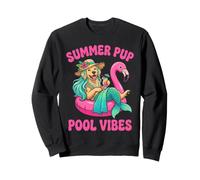 Summer Pup Pool Vibes Retriever Mermaid Sudadera