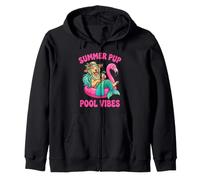 Summer Pup Pool Vibes Retriever Mermaid Sudadera con Capucha