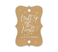 Summer-Ray - 50 etiquetas para bengalas de boda con luz de noche y deja que el amor brille (marrón kraft)