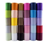 Summer-Ray Set de 60 Yards de Cinta Grosgrain - 1,5" (38mm) - 30 Colores, 2 Yards Cada Uno - Poliéster, Lavable & Inalterable - Ideal para Manualidades & Costura