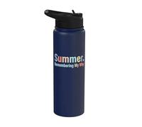 Summer Remembering My Why Funny Inspirational Quote Vacaciones Stainless Steel Insulated Water Bottle