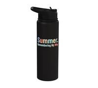 Summer Remembering My Why Funny Inspirational Quote Vacaciones Stainless Steel Insulated Water Bottle