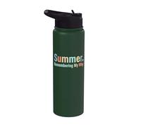 Summer Remembering My Why Funny Inspirational Quote Vacaciones Stainless Steel Insulated Water Bottle