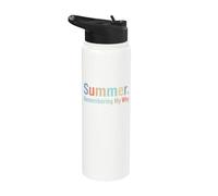 Summer Remembering My Why Funny Inspirational Quote Vacaciones Stainless Steel Insulated Water Bottle