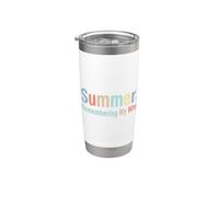 Summer Remembering My Why Funny Inspirational Quote Vacaciones Vaso térmico de acero inoxidable de doble pared