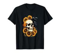 Summer Rock Skull & Raven hará Que Todos los Ojos se fijen en ti Camiseta