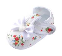 Summer Sandals Infant Girls Cute Bow Closed Toe First Walking Shoes Toddler Soft Sole Non Slip Canvas Sandals Baby Girls Crib Prewalker Comfortable Princess Dress Shoes