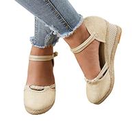 Summer Sandals Women Elegant - Strand Sandalen Damen Keilsandaletten Bequeme Plateausohle Atmungsaktiv Espadrilles Geschlossen Arbeitsschuhe Leichtgewichts Sportsandalen Fashion Sandaletten