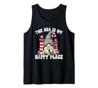 Summer Saying For Beach Trip Lighthouse and Anchor GNOME Camiseta sin Mangas
