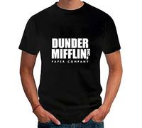 Summer Sdunder Mifflin Paper Inc Printed T-Shirts Tops Fitness Hip Hop T Shirts Men's T-Shirt Black XL