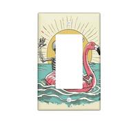 Summer Skeletons - Placas de cubierta para interruptor de luz/cubiertas de toma, playa tropical para acentos de pared, placas de pared termoplásticas, balancín individual de tamaño estándar