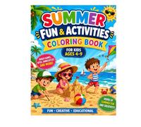 Summer Smiles Coloring Book for Kids 4-9: Fun Pages of Beach, Pool, Sports and Summer Adventures 30