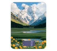 Summer Snow Mountain Meadow Yellow Daisies - Báscula de alimentos con pantalla LCD de 11 libras/1 onzas, escala de 5 kg/5 g en gramos con 4 unidades para pérdida de peso Espresso Keto (pilas no