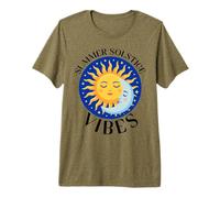 Summer Solstice Vibes Rueda del Año Midsommar Camiseta Premium