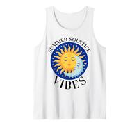 Summer Solstice Vibes Rueda del Año Midsommar Camiseta sin Mangas