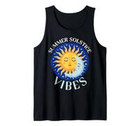 Summer Solstice Vibes Rueda del Año Midsommar Festival Camiseta sin Mangas