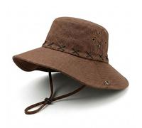 Summer Sun Protection Hat Hiking Pattern Shade Fisherman Hats Windproof Quick Dry Breathable Foldable Fishing Outdoor Daily Fashion Comfortable Lightweight (Brown)