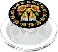 Summer Sunflower Gnomes with Ladybugs For Spring & Gardener PopSockets PopGrip para MagSafe