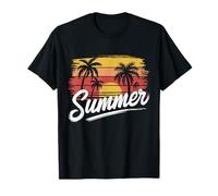 Summer Sunset Palm Retro Retro Día Happy Happiness Moment Camiseta