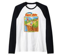 Summer Super Slide Sarcastic Retro Vintage Funny Adult Humor Camiseta Manga Raglan