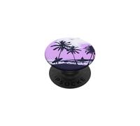 Summer Surfer Sunset Scene Tropical Beach Purple Vibes PopSockets PopGrip Adhesivo