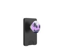 Summer Surfer Sunset Scene Tropical Beach Purple Vibes PopSockets PopWallet para MagSafe