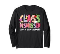 Summer Teacher Last Day of School Celebration Cute Apparel Manga Larga