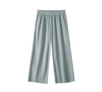 Summer Trousers Girls Wide Leg Pleated Trousers Children's Elastic Waist Culotte Dress Suit Pants Kids Loose Fit Soft Plain Casual Pants Solid Color Jogging Bottoms