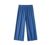 Summer Trousers Girls Wide Leg Pleated Trousers Children's Elastic Waist Culotte Dress Suit Pants Kids Loose Fit Soft Plain Casual Pants Solid Color Jogging Bottoms