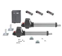 Summer twist 200 E - Accionamiento para puertas de 2 alas de hasta 2,5 m de ancho o 300 kg con 3 transmisores manuales Pearl 4018V000