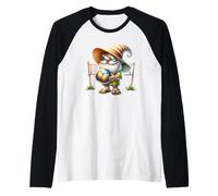 Summer Vacation GNOME In Green Flip Flops Beach Volleyball Camiseta Manga Raglan