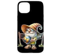 Summer Vacation GNOME In Green Flip Flops Beach Volleyball Carcasa para iPhone 15 Plus