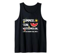 Summer Vacation Must Haves For Women Summer Sun & Watermelon Camiseta sin Mangas