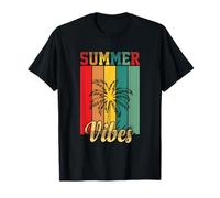 Summer Vibe Sunny Times Hello Summer Sea Sun Set Beach Camiseta