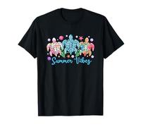 Summer Vibe Sunny Times Hola Verano Mar Tropical Estética Camiseta