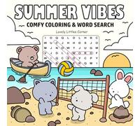 Summer Vibes: A Cozy Coloring & Word Search Book