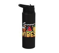 Summer Vibes - Bloque de construcción de ladrillos de coco y piña Stainless Steel Insulated Water Bottle