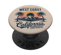 Summer Vibes California Beach Retro Ocean West Coast PopSockets PopGrip Adhesivo