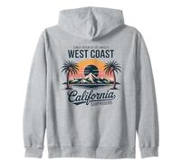 Summer Vibes California Beach Retro Ocean West Coast Sudadera con Capucha
