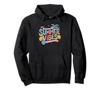Summer Vibes Colorido Palm Beach Conchas Diversión Sudadera con Capucha