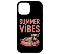 Summer Vibes Cool Highland Cow Gafas de sol divertidas Carcasa para iPhone 12 mini