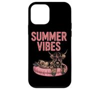 Summer Vibes Highland Cow Fun Carcasa para iPhone 12 mini